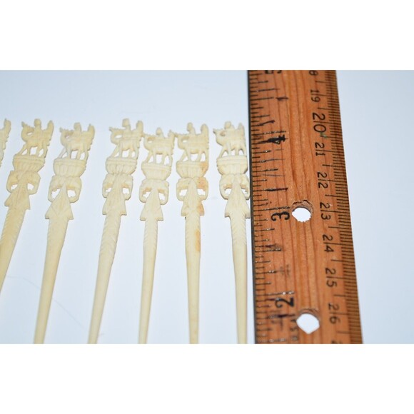 Vtg mixed lot Barware Celluloid plastic Cocktail Picks Appetizer Asian Lattice - Picture 4 of 11